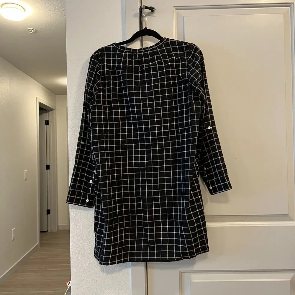 Soft Joie Casual Black‎ Plaid Dress - Picture 5 of 5